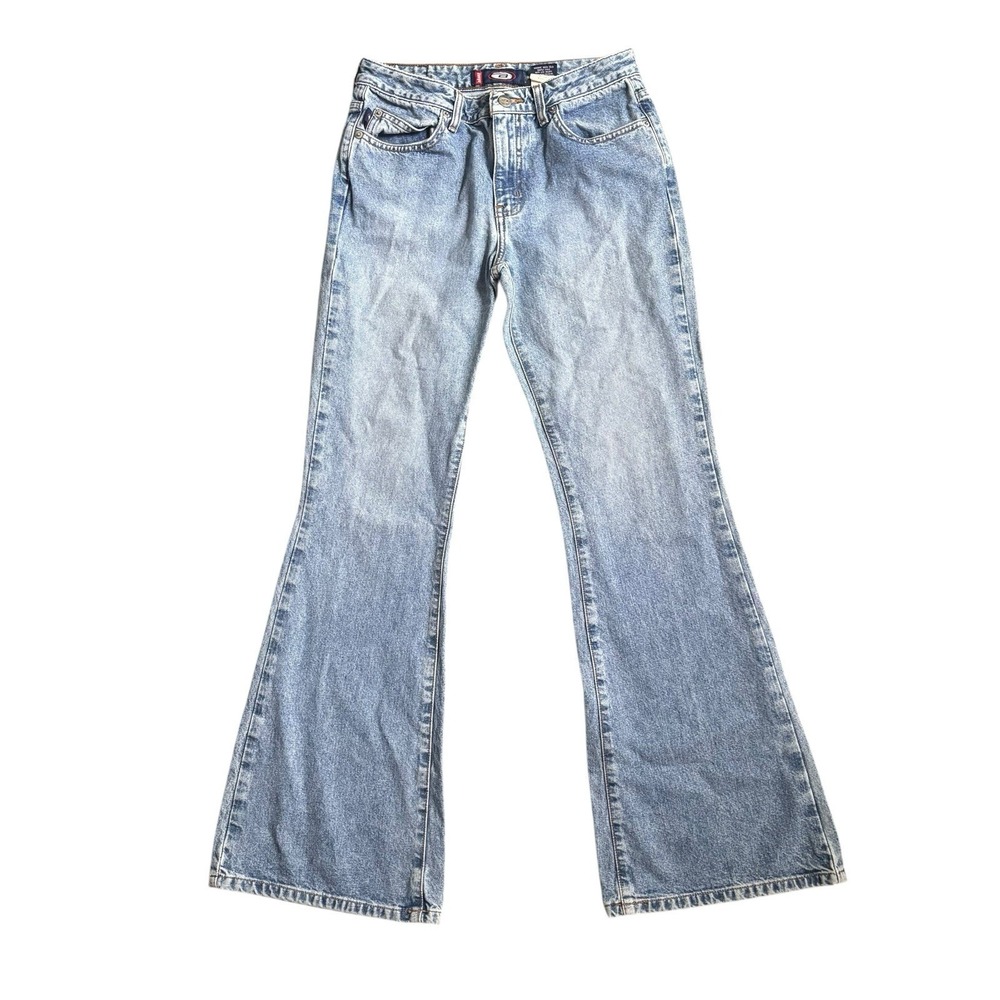 Vintage 90s Y2K Bongo Women's Mid Rise Denim Flare Blue Jeans Casual Trendy Sz 5